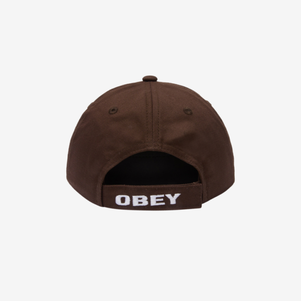 Obey - Star 6 Panel Velcro Back Dark Brown - immagine 2