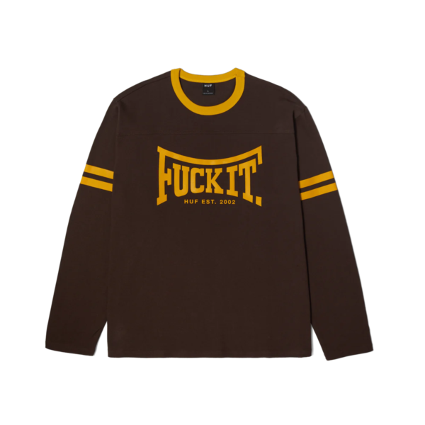 HUF - Exeter Long Sleeve Football Shirt Espresso