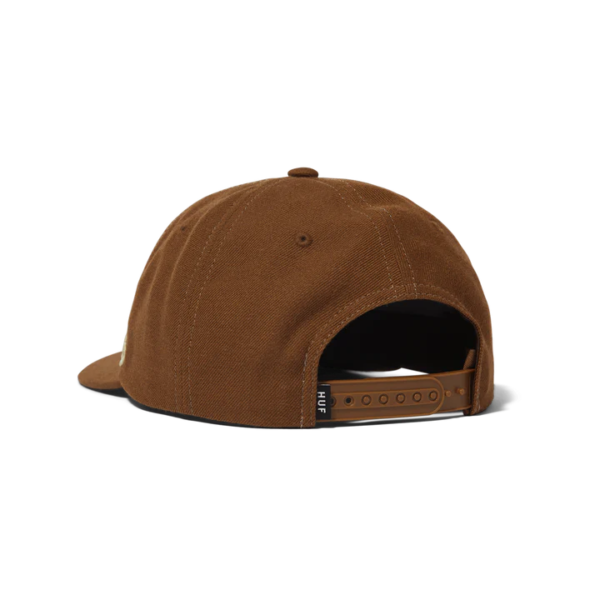 HUF - Outlines 6 Panel Snapback Hat Brown - immagine 3