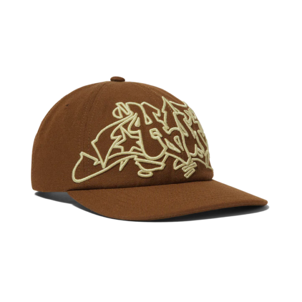 HUF - Outlines 6 Panel Snapback Hat Brown