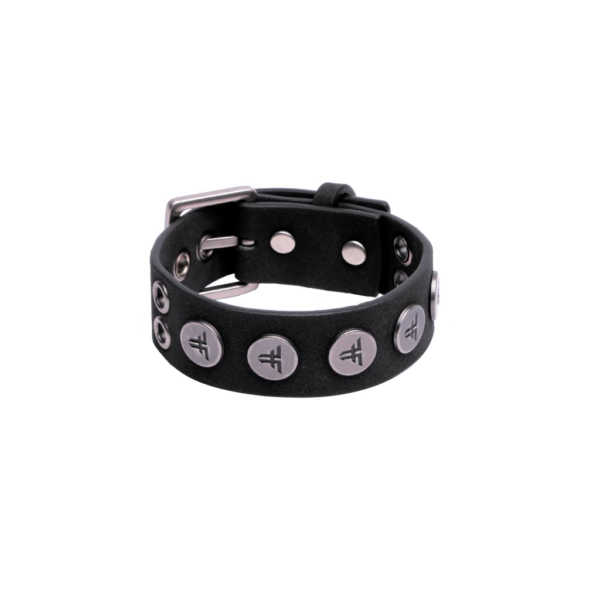 Fallen - Rivet Logo Cuff Bracelet Black/Silver